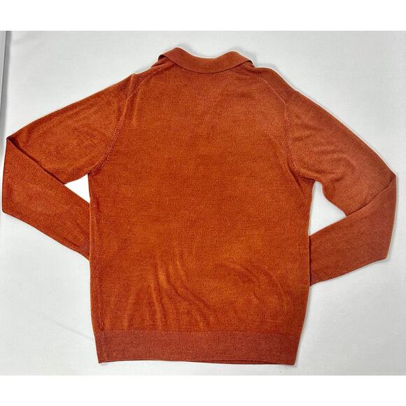 Dockers Size XLT Tall Collared Rust Brown Long Sleeve Sweater Argyle Polo Knit - Picture 9 of 9